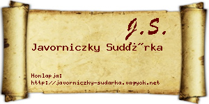 Javorniczky Sudárka névjegykártya